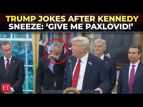 ‘I hope I didn’t just catch COVID…give me Paxlovid, immediately’: Trump jokes after Kennedy sneeze