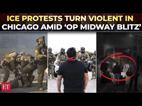 Op Midway Blitz | ICE protests turn violent in Chicago; Tear gas, pepper balls fired amid clash