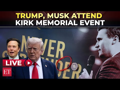 Charlie Kirk’s Memorial LIVE: Trump, Vance, Musk attend Arizona event as thousands pay tribute