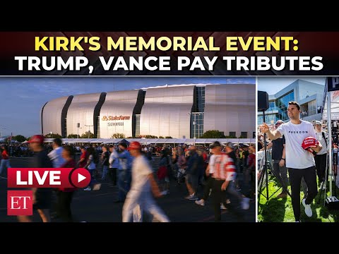 Charlie Kirk’s Memorial Event LIVE | Massive crowds in Arizona as Trump, Vance honour TPUSA founder