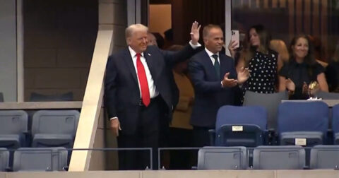 WATCH: Trump Does Flyover at US Open – Receives Cheers from Crowd Upon Arrival (LIVE STREAM VIDEO)