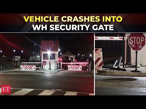 Vehicle crashes into security gate outside White House; driver arrested