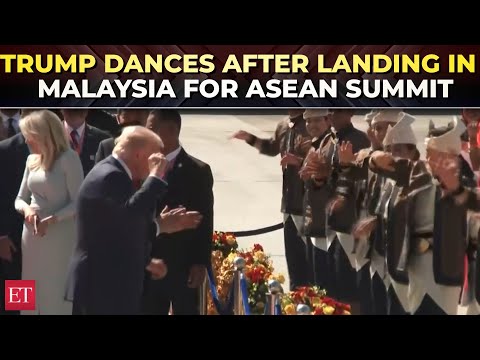 Trump joins Malaysian traditional dance on arrival in Kuala Lumpur for ASEAN Summit