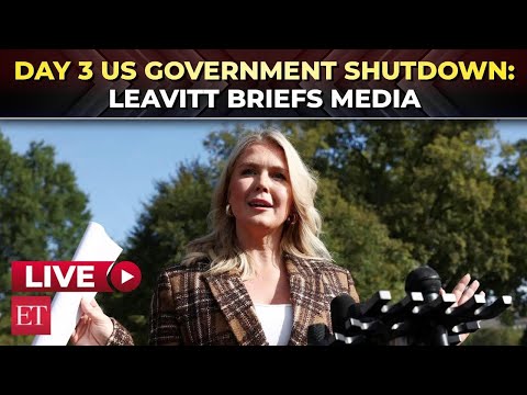 LIVE | Day 3 of US govt shutdown: Press Secy Karloine Leavitt briefs media on federal operations