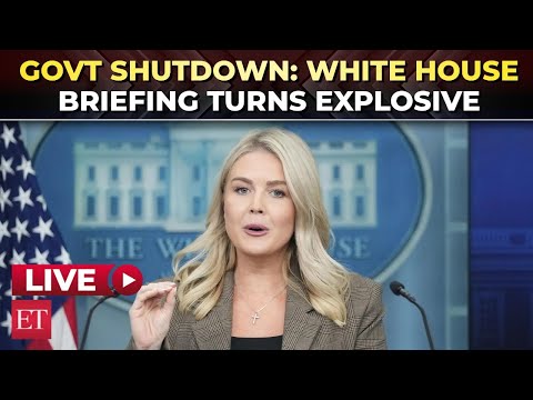 LIVE | Explosive White House hearing: Karoline Leavitt on govt shutdown, Gaza deal