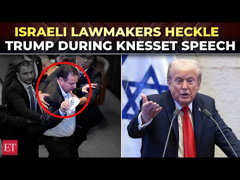 ‘Recognise Palestine’: Chaos in Knesset as Israeli lawmakers heckle Trump during his historic speech