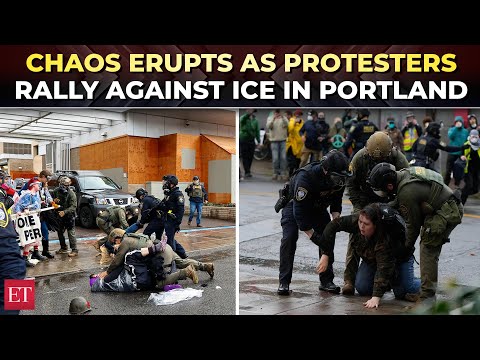 US Immigration Crackdown | Tensions rise outside ICE facility in Portland; multiple people arrested
