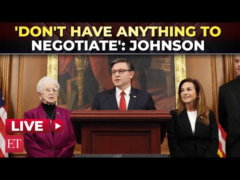 Speaker Johnson LIVE | ‘Democrats are playing a game’: GOP leaders hold shutdown press conference
