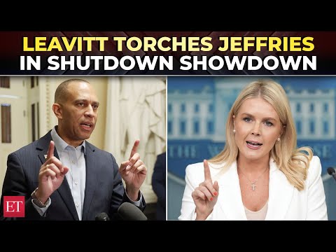 ‘Stone-cold loser!’: Karoline Leavitt fires back at Hakeem Jeffries in brutal shutdown clash