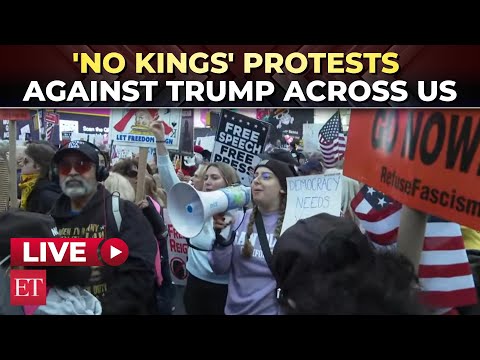 ‘No Kings!’: Anti-Trump protests erupt against his administration across America | LIVE