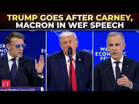 ‘Canada lives because of US’: Trump BLASTS Carney at WEF; jokes ‘What the hell happened to Macron’?
