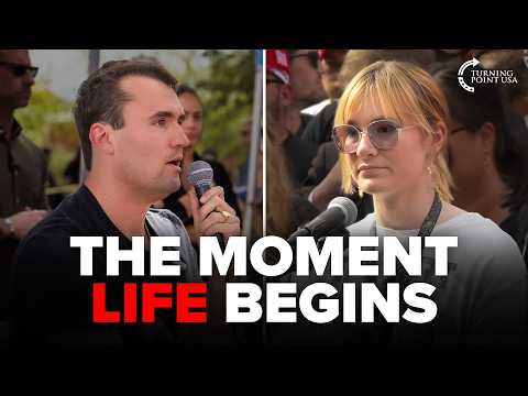 Charlie Kirk Challenges Radical Abortion Activist on When Life Begins