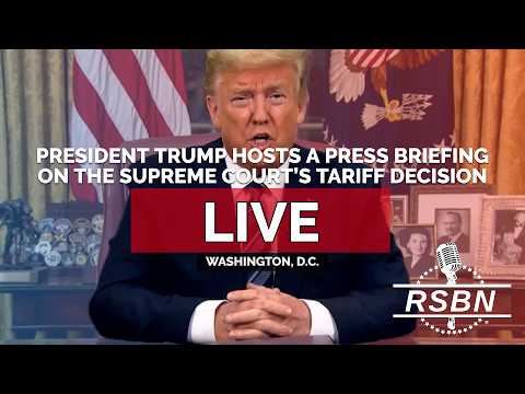 REPLAY: President Trump Hosts a Press Briefing on the Supreme Court’s Tariff Decision – 02/20/26