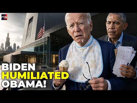 Biden Just Froze at Obama Center Podium as Jill Rushed Back In, and the crowd moved on in