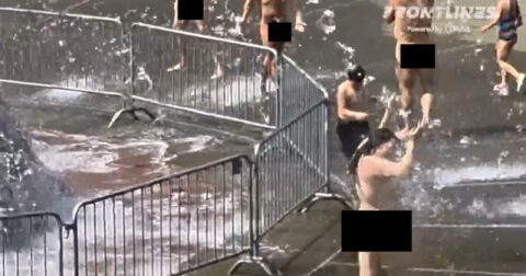 WATCH: Seattle Pride Parade Participants Strip Naked, Chase Children Around Water Fountain