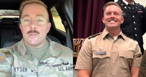 EXCLUSIVE: Army Lieutenant in Uniform Tells America “F*ck Donald Trump” on His Last Day