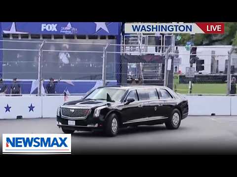 BREAKING NEWS: President Trump takes a lap around DC Freedom 250 Grand Prix track