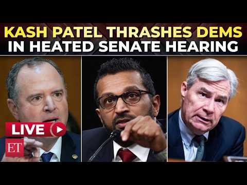 LIVE | ‘Kash Patel needs fancier jet to…’: FBI Chief faces Dems’ grilling in heated Senate hearing