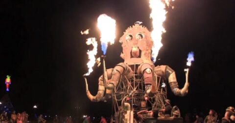 Burning Man Under High Fire Threat As ‘Orgy Dome’ Reopens After It Was Destroyed by Dust Storm Last Year